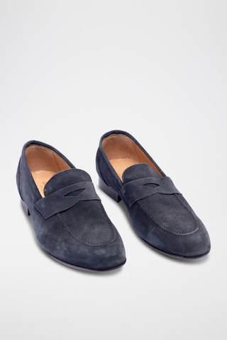 Mocassins en nubuck - Bleu