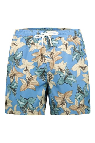 Short de bain - Blanc et bleu