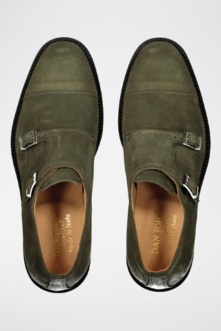 Derbys à boucles en nubuck - Vert