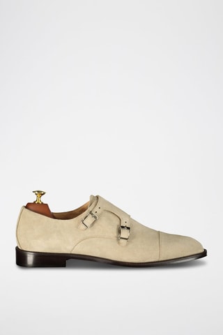 Derbys à boucles en nubuck - Gris