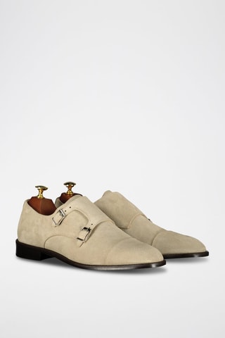 Derbys à boucles en nubuck - Gris
