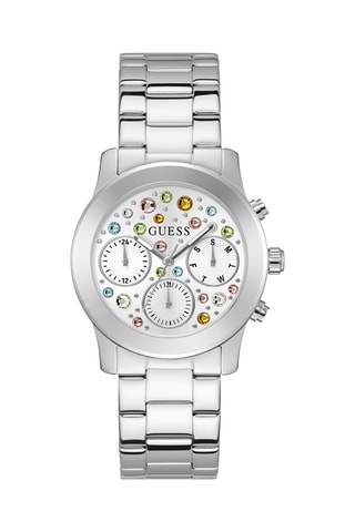 Orologio al quarzo in acciaio - Cronografo - Argentato