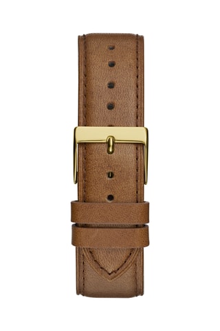 Orologio al quarzo in pelle - Marrone e dorato