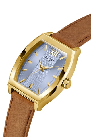 Orologio al quarzo in pelle - Marrone e dorato