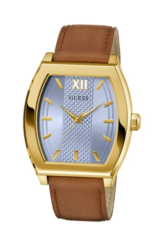 Orologio al quarzo in pelle - Marrone e dorato