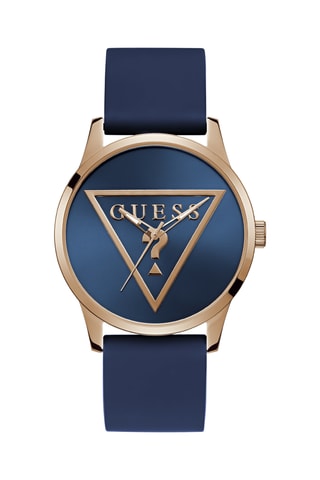 Orologio al quarzo in silicone - Blu e dorato