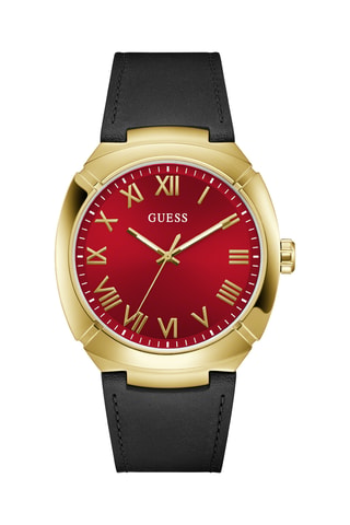 Orologio al quarzo in pelle - Nero e dorato