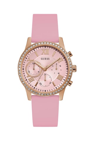 Orologio al quarzo in silicone - Cronografo - Dorato rosa e rosa 