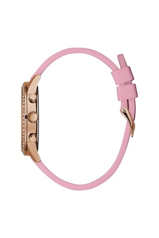 Orologio al quarzo in silicone - Cronografo - Dorato rosa e rosa 