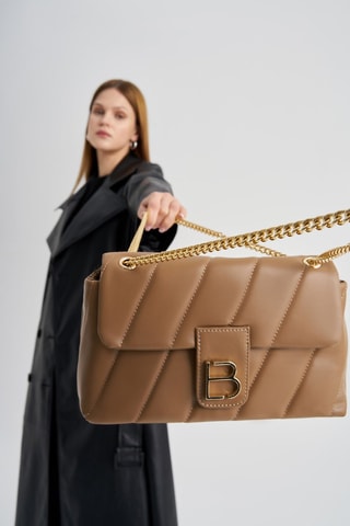 Sac porté épaule - Camel