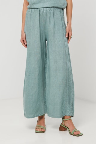 Pantaloni in lino - Verde