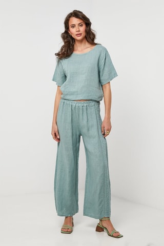 Pantaloni in lino - Verde