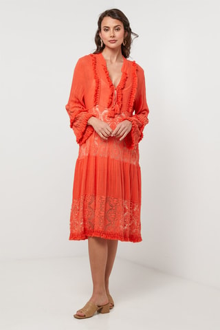 Abito in lino - Arancione