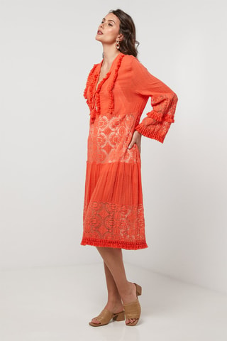 Abito in lino - Arancione