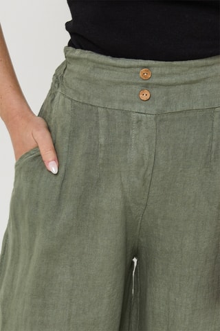 Pantaloni in lino - Kaki