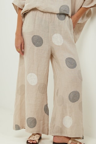 Pantaloni 100% lino - Beige