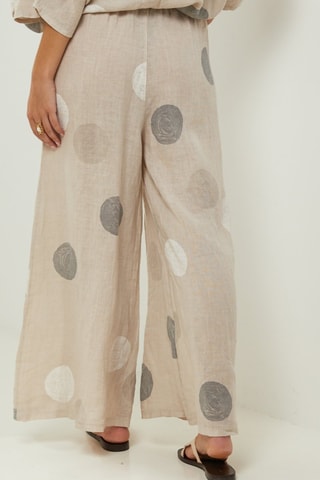 Pantaloni 100% lino - Beige