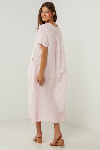 Abito 100% lino - Rosa
