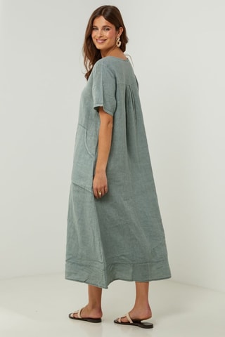 Abito 100% lino - Kaki