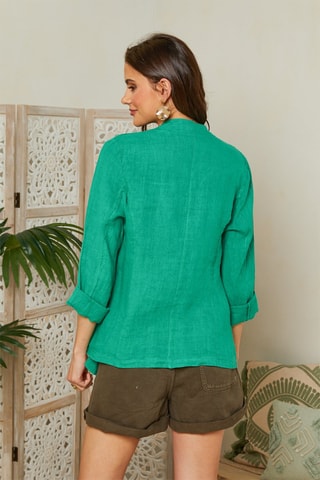 Giacca 100% lino - Verde