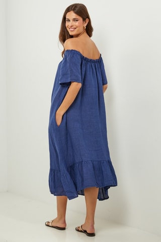 Abito 100% lino - Navy