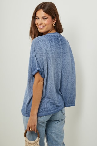 T-shirt oversize - Indaco
