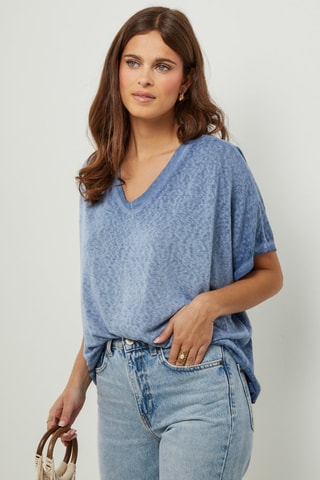 T-shirt oversize - Indaco