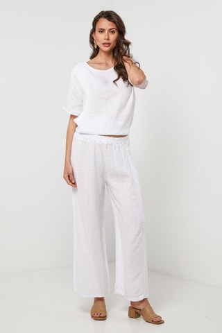 Pantaloni in lino - Bianco
