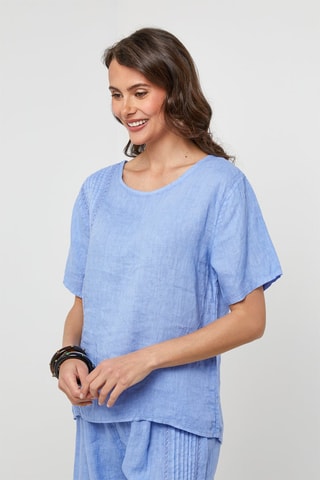 Tunica in lino - Blu