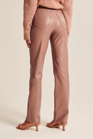 Rechte Broek Hoge Taille - Bruin