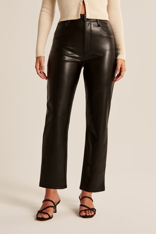 Rechte Broek Hoge Taille - Zwart