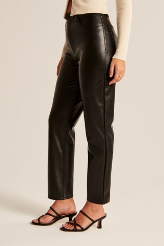 Rechte Broek Hoge Taille - Zwart
