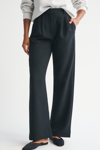 Broek Hoge Taille Wide Legs - Zwart