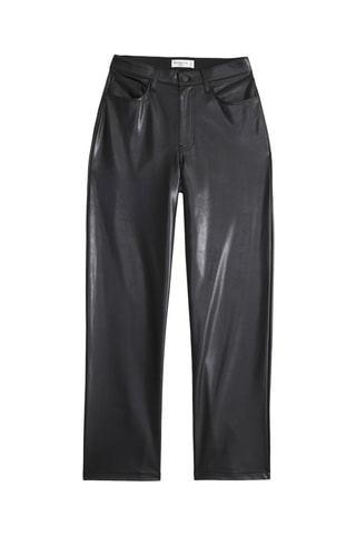 Broek Loose Hoge Taille - Zwart