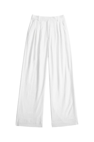 Linnen Broek Hoge Taille Wide Legs - Zwart