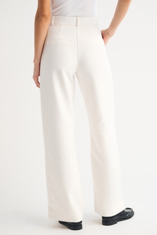 Broek Hoge Taille Wide Legs - Ecru
