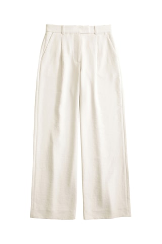 Broek Hoge Taille Wide Legs - Ecru
