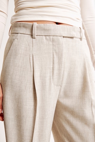 Broek Wide Legs Hoge Taille - Lichtbruin