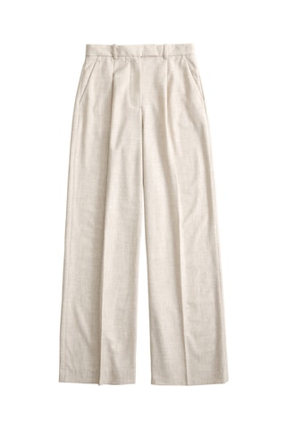 Broek Wide Legs Hoge Taille - Lichtbruin