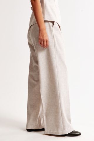 Broek Hoge Taille Wide Legs - Beige