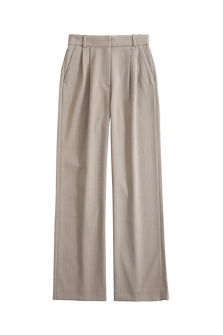 Broek Hoge Taille Wide Legs - Bruin