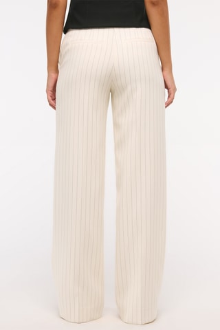 Broek Wide Legs Hoge Taille - Lichtbeige 