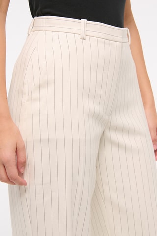 Broek Wide Legs Hoge Taille - Lichtbeige