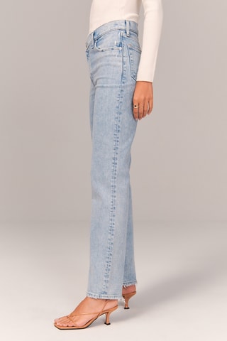 Rechte Jeans Hoge Taille - Hemelsblauw