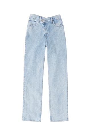 Rechte Jeans Hoge Taille - Hemelsblauw