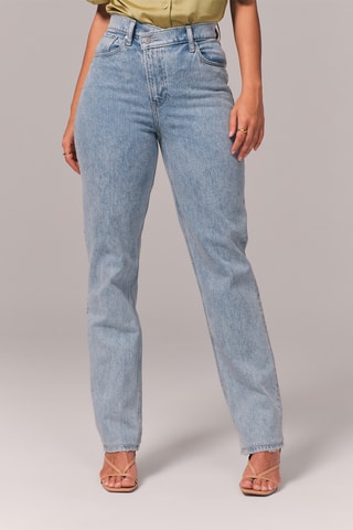 Rechte Jeans Hoge Taille - Hemelsblauw
