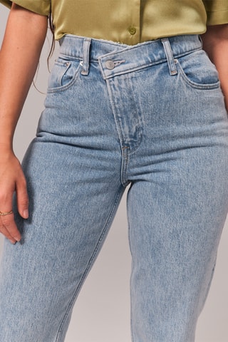 Rechte Jeans Hoge Taille - Hemelsblauw