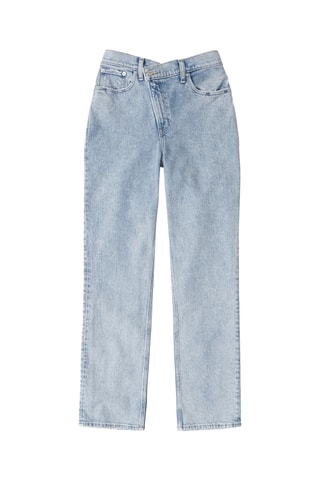 Rechte Jeans Hoge Taille - Hemelsblauw