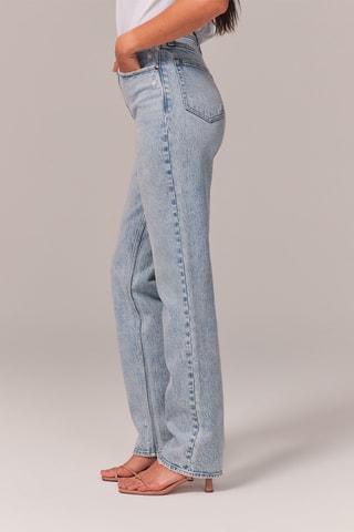 Rechte Jeans Hoge Taille - Hemelsblauw