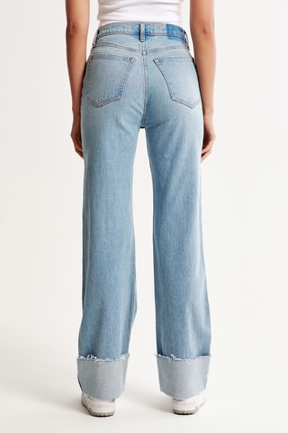 Relaxed Jeans Hoge Taille - Hemelsblauw